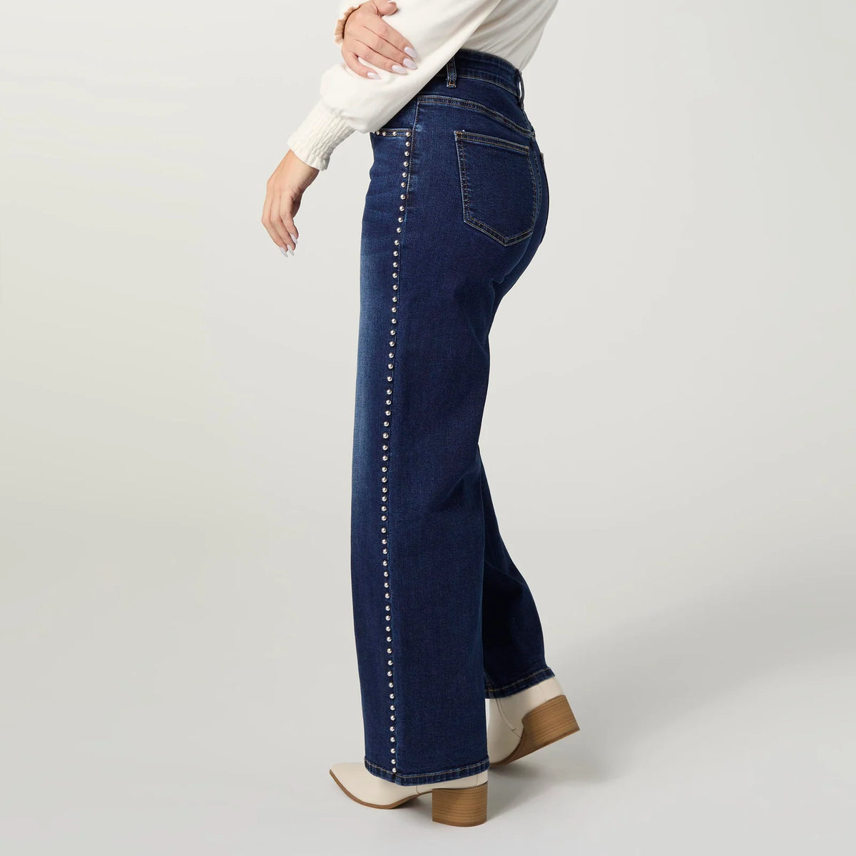 EverStretch Wide Leg with Stud Details