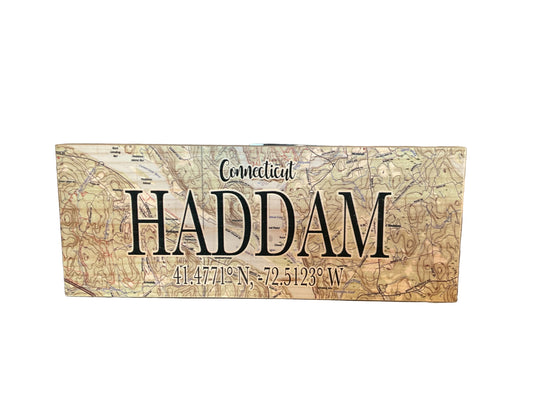 Mini Coordinate Map - Haddam