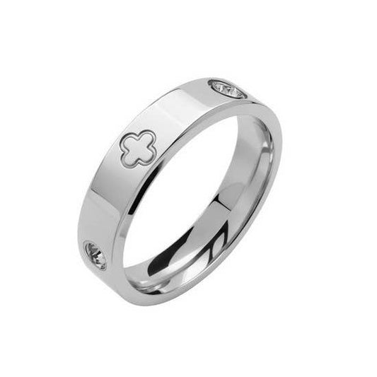 18K STAINLESS STEEL TARNISH FREE BAND RING | 40R140: Silver