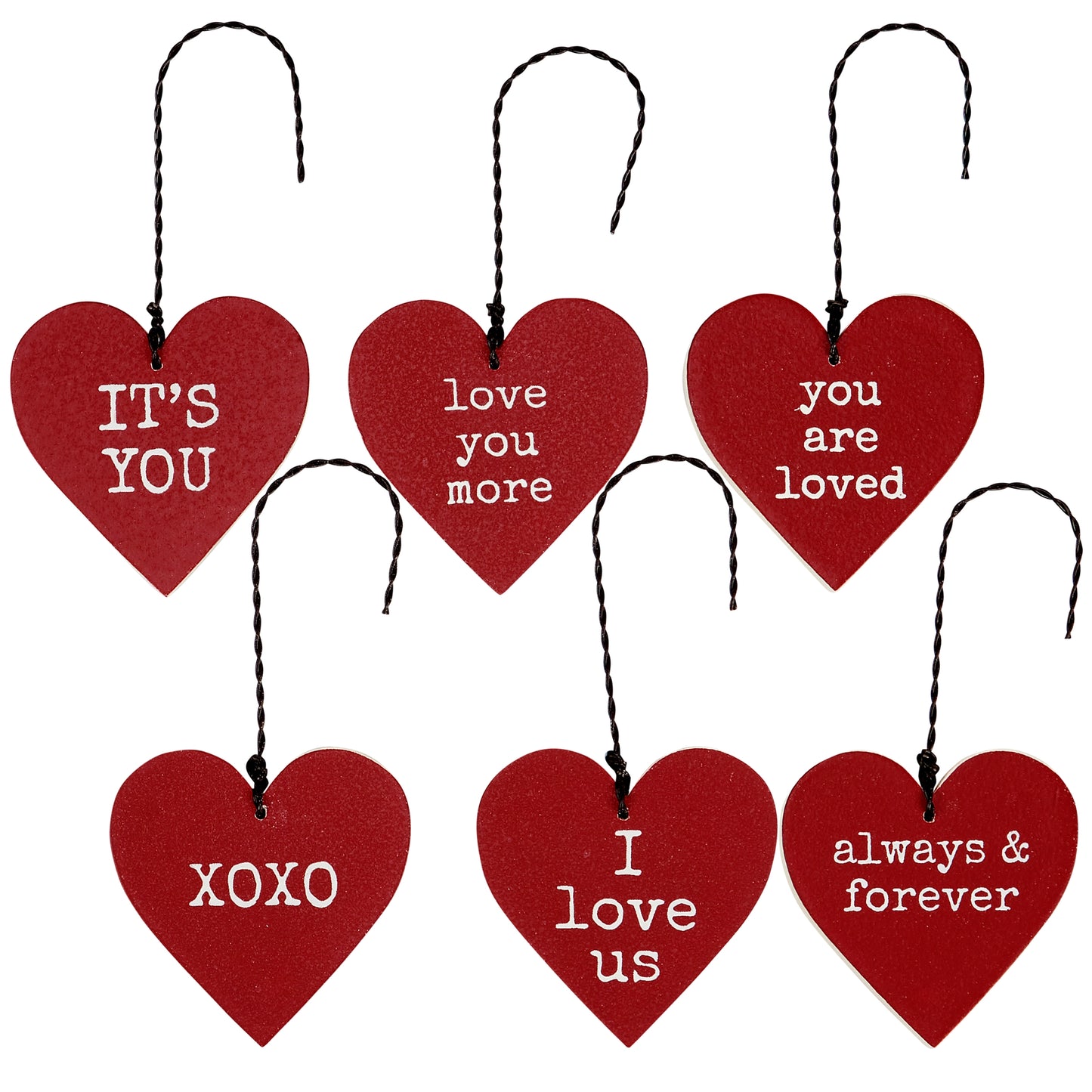 Love You More Ornament Set