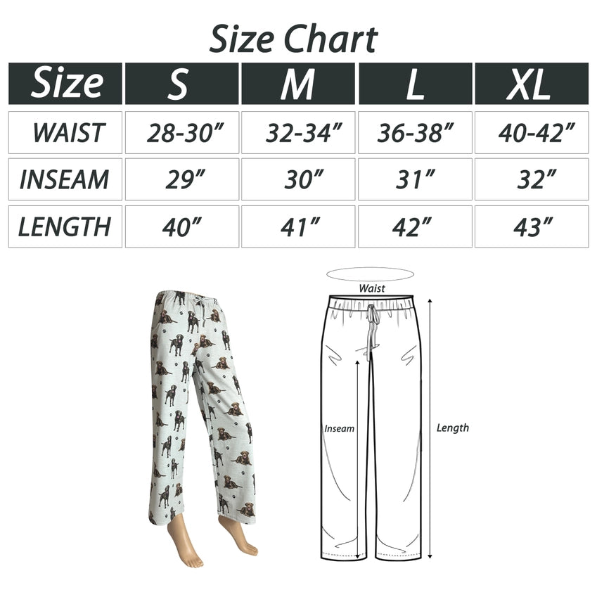 Labrador Chocolate Pajama Bottoms - Pet Lover Pajama Pants X-Large