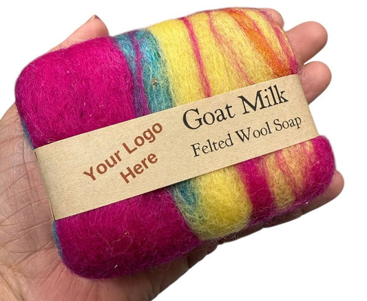 Custom Company Label Felted Goat Milk Soap: Variety Of Scents