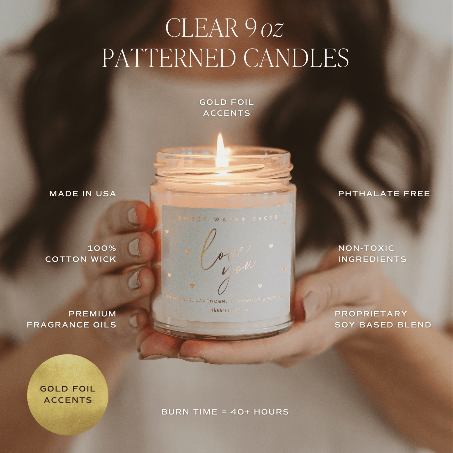 Something Blue 9 oz Soy Candle - Engagement Gifts
