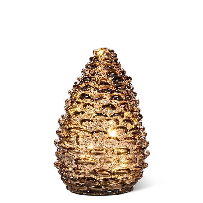 Medium Pinecone LED Light: Green