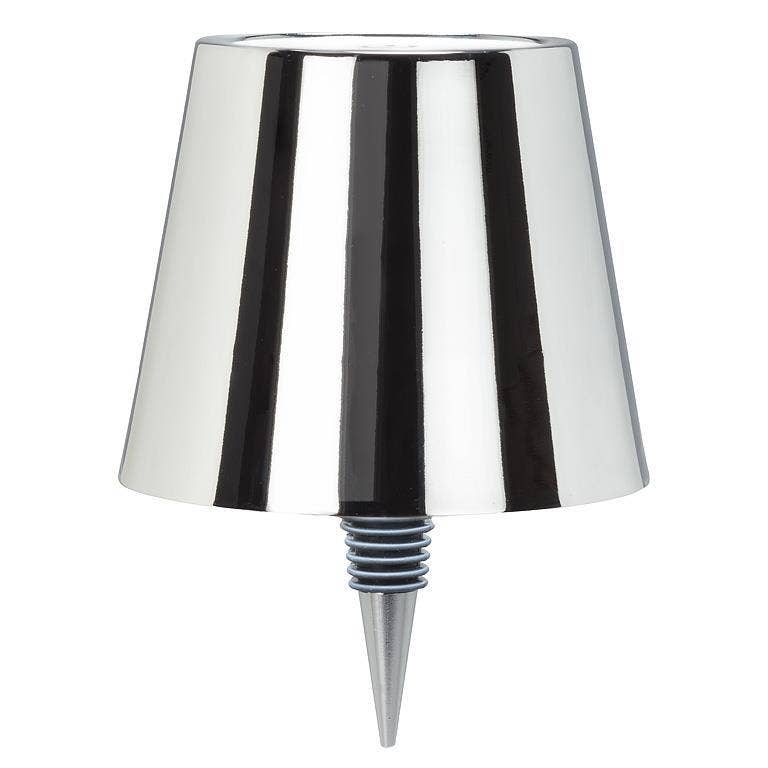 Classic Shade LED Bottle Stopper Light-5"H-Chrome