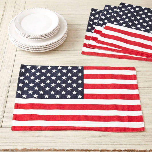 American Flag Cotton Festive14"X20" Placemat