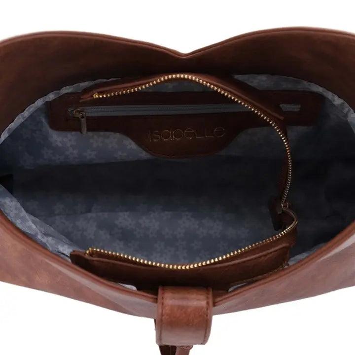 Clasp with Tassel Accent Women's Hobo Shoulder Bag