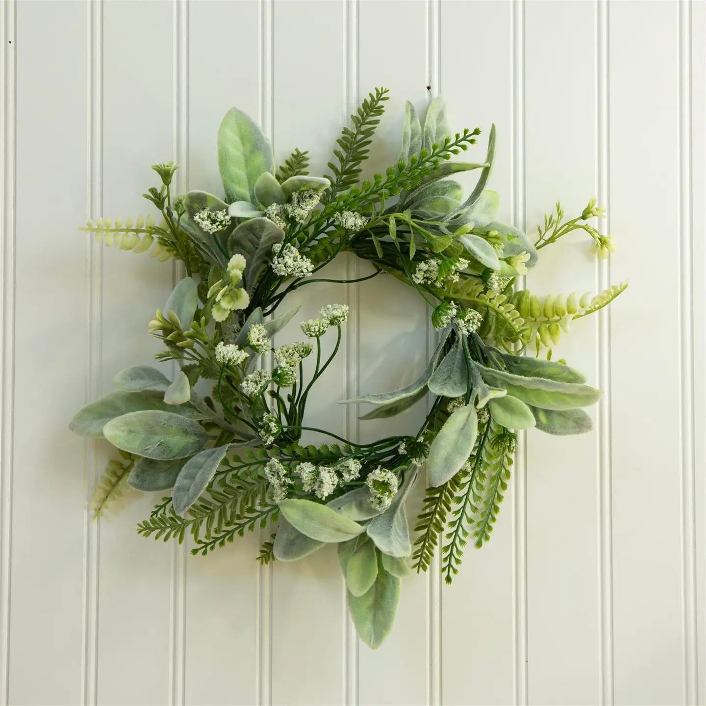 Candle Ring, Lambs Ear, and Mixed Greens