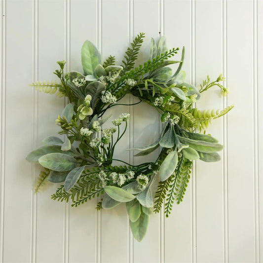 Candle Ring, Lambs Ear, and Mixed Greens