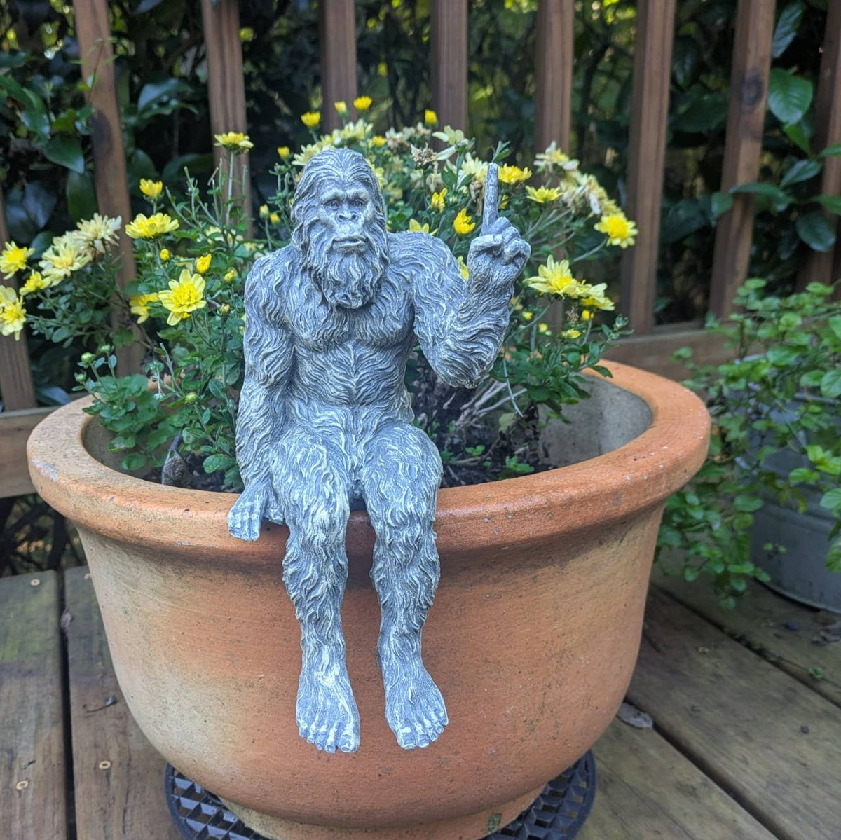'You are #1' Bigfoot Sasquatch Statue 10 inch H Shelf Sitter: Stonewash