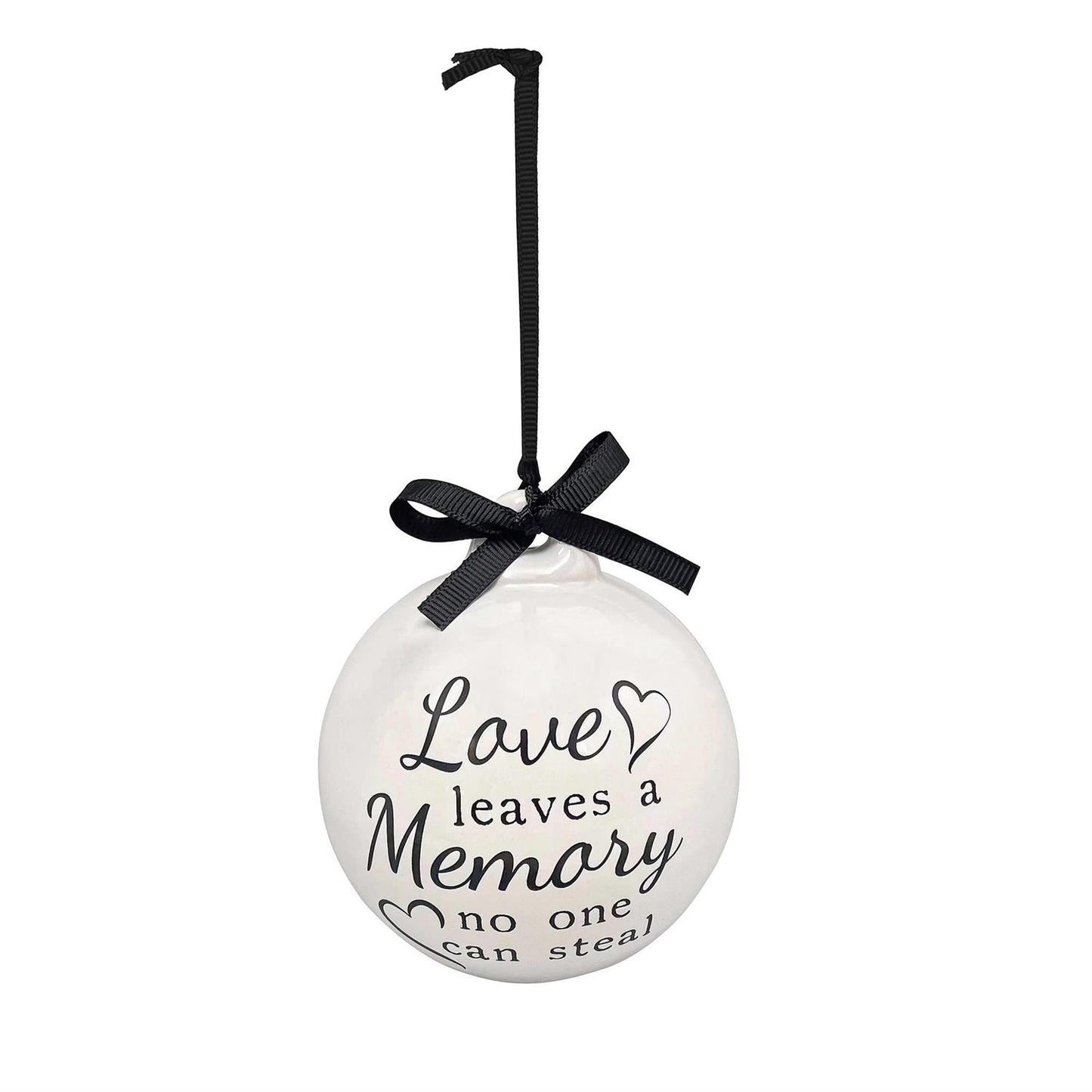 Ceramic Remembrance Ornament With Bow (Each)