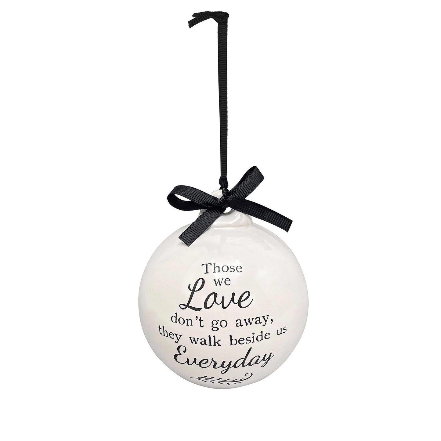 Ceramic Remembrance Ornament With Bow (Each)
