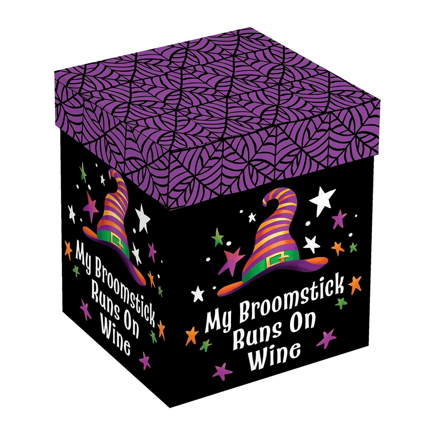 “My Broomstick Runs On Wine” Stemless Glass w/Gift Box