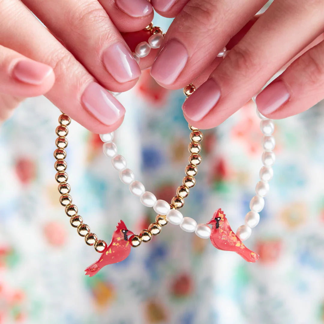 Holy Water Red Cardinal Bracelet - Gold