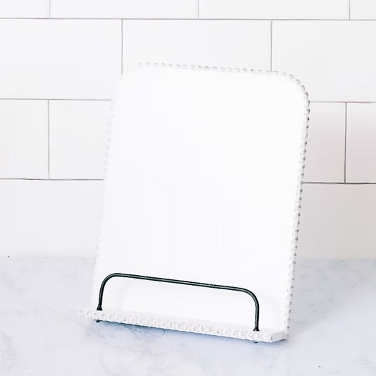Cookbook Stand - Distressed & Beaded