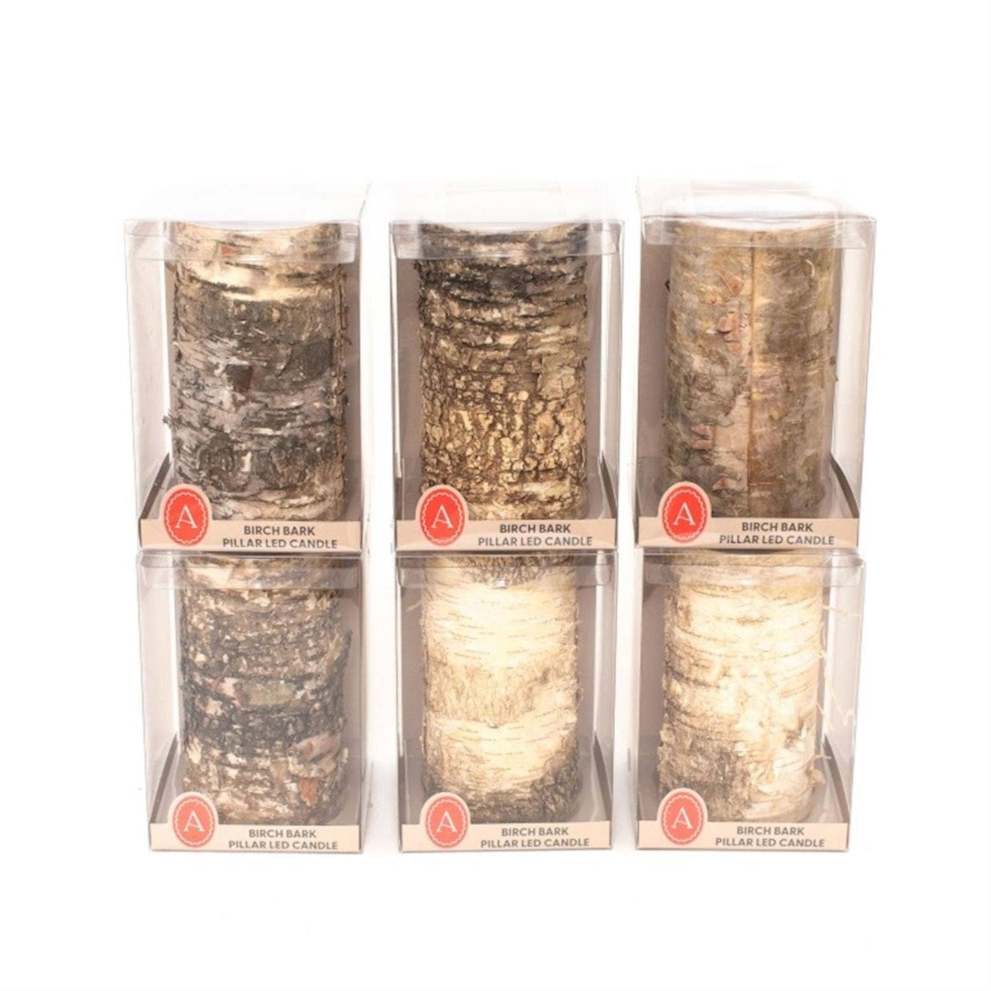 Faux Birch Bark LED Candle
