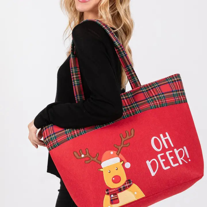 Oh Deer Felt Tote