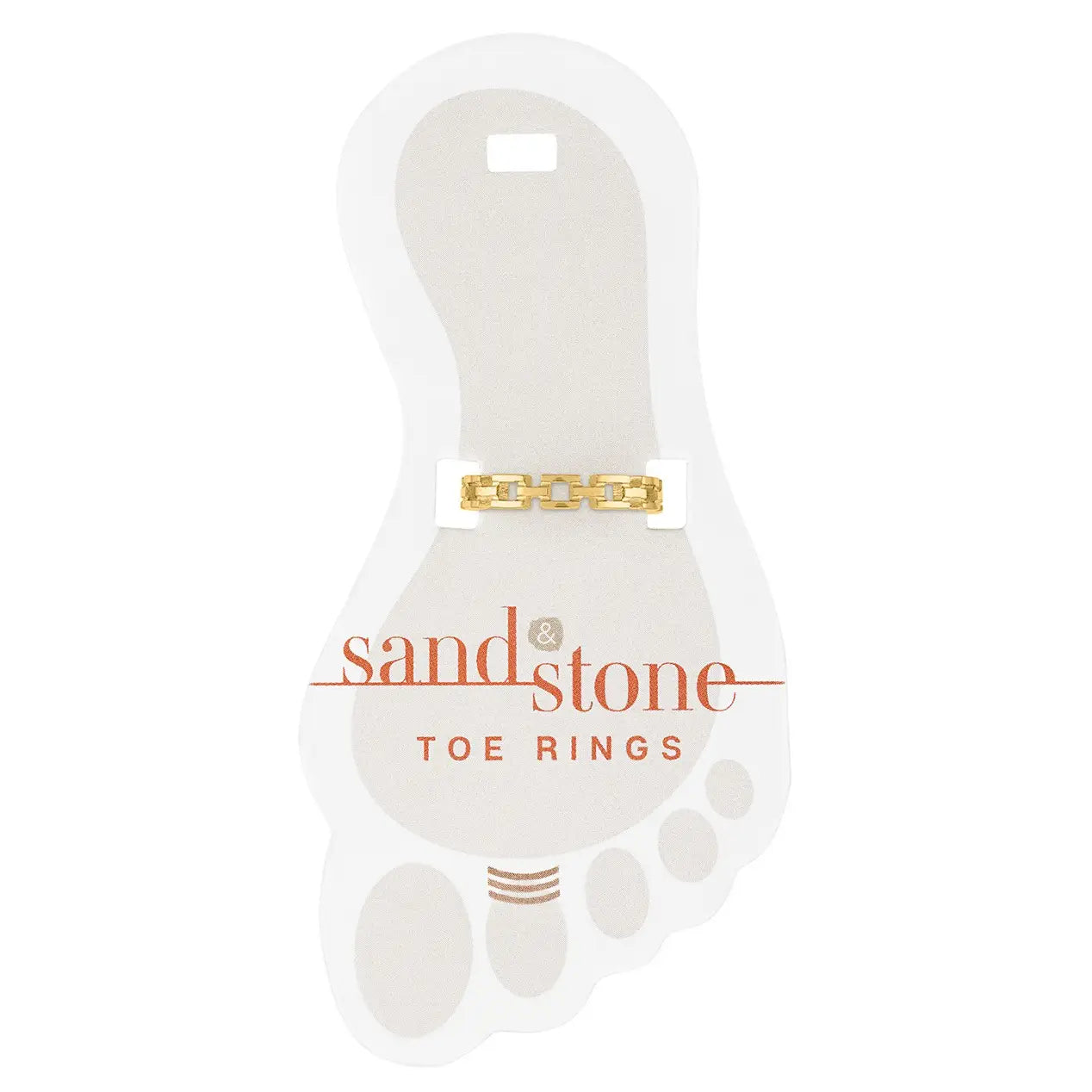 Gold Geometric Link Sand & Stone Toe Ring