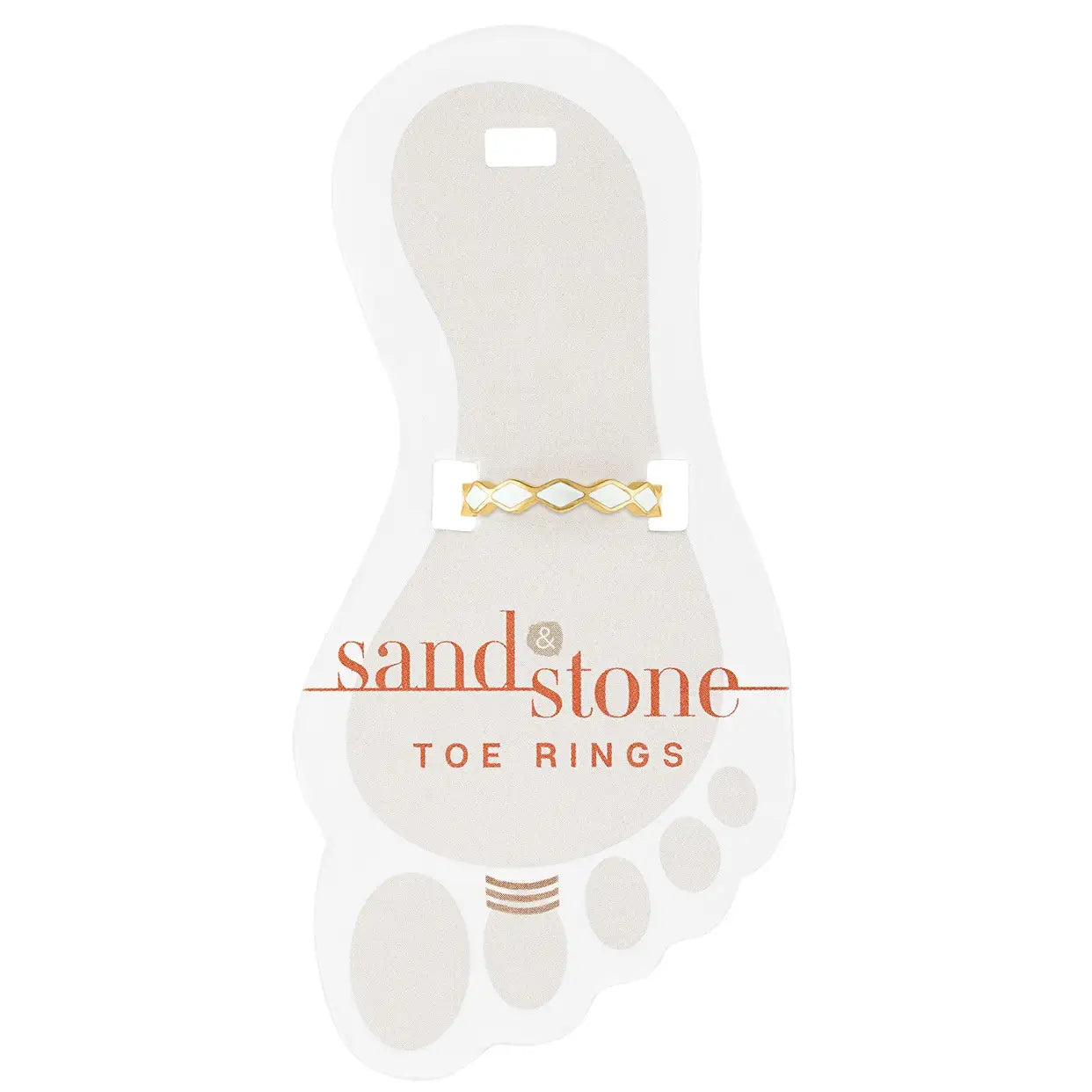 Gold Infinity White Diamond Sand & Stone Toe Ring