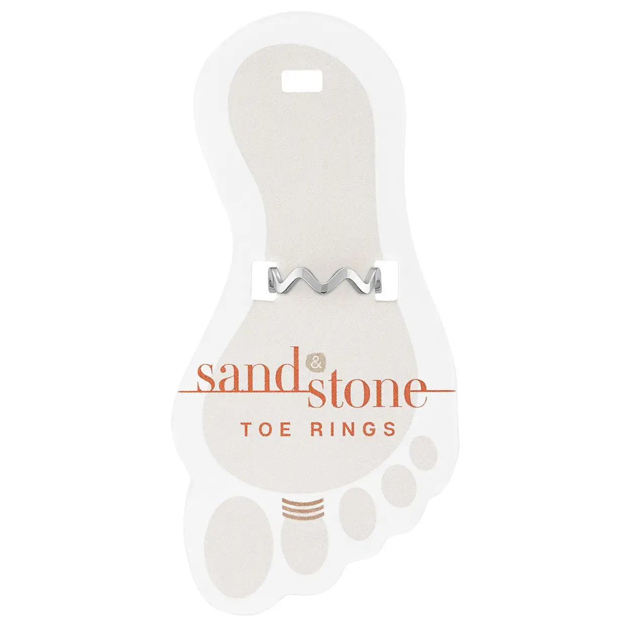 Silver Ripple Sand & Stone Toe Ring