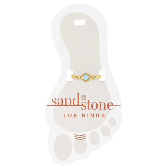 Gold Moonstone Sand & Stone Toe Ring