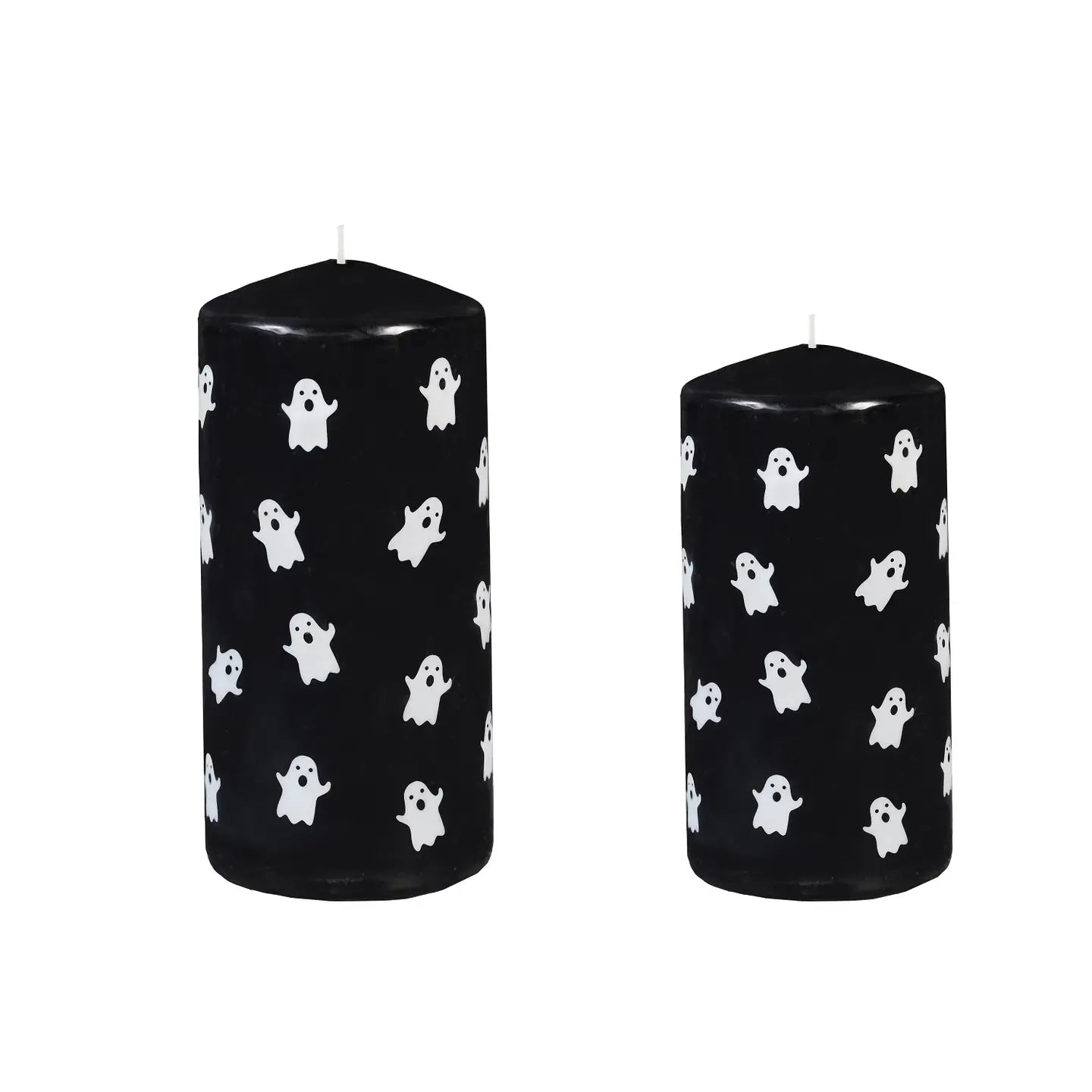 Halloween Ghost Pillar Wax Candle