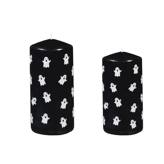 Halloween Ghost Pillar Wax Candle
