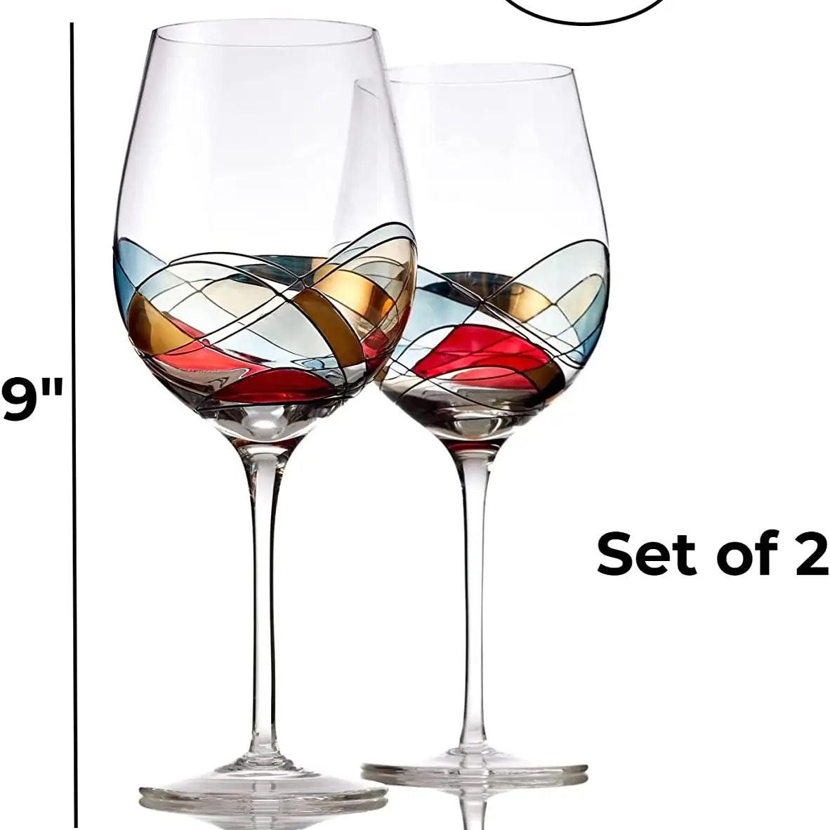 Hand Painted Wine Glass