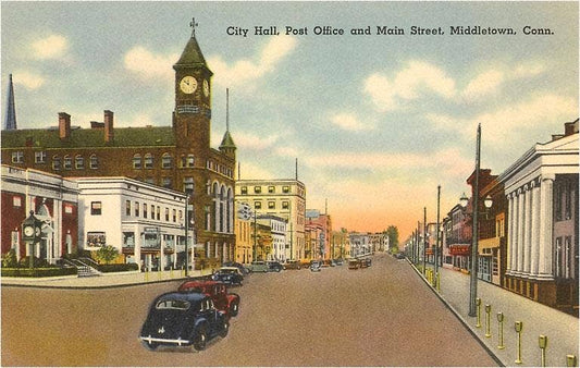 Postcard CT-116 City Hall, Middletown