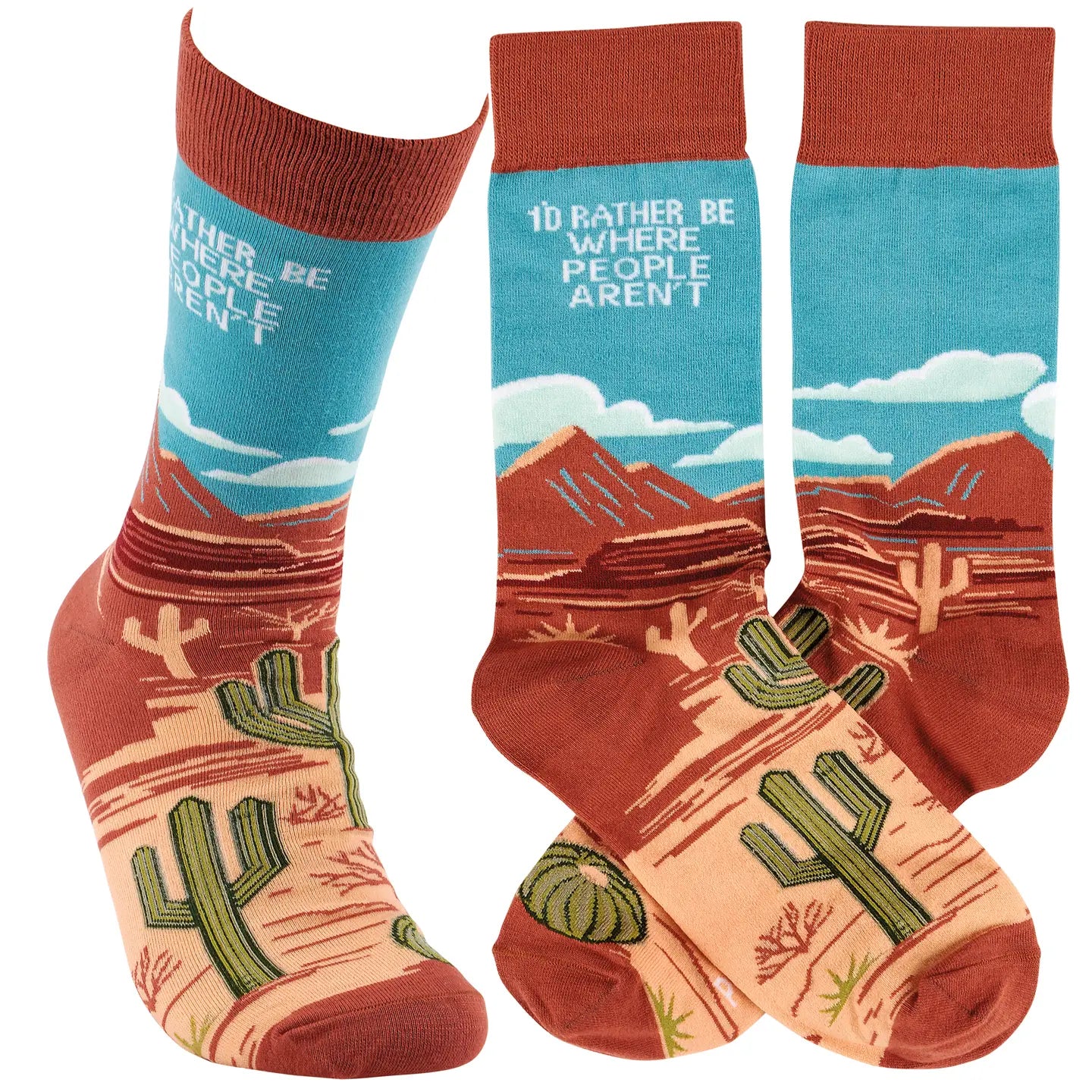 “Rather Be Where People Aren’t” Socks