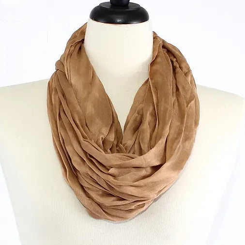 Fashion Infinity Scarf - Tan