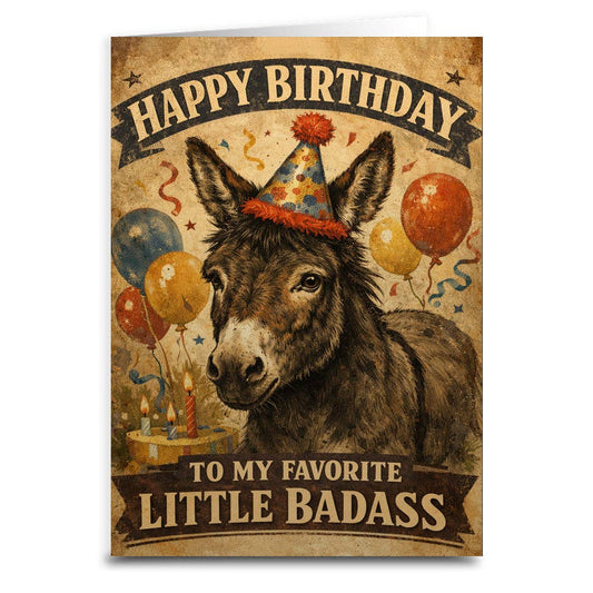 Happy Birthday to My Favorite Badass Card: Card and Envelope Only