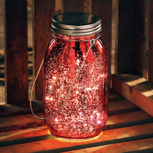 Red Mercury Lighted Glass Lantern