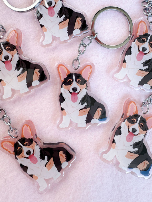 Corgi (tri-color) Keychain