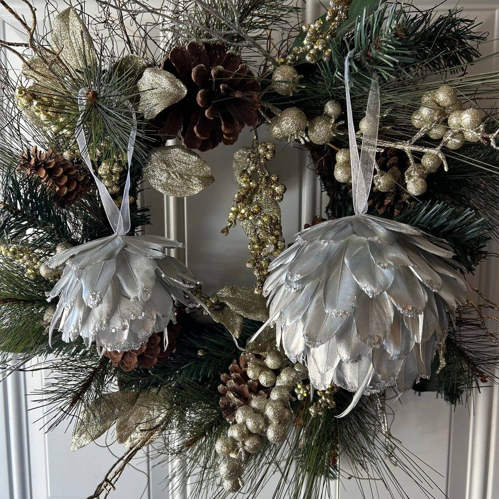 Metallic Silver Christmas Ornament