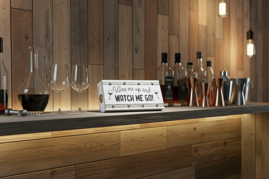 Wine Me Up & Watch Me Go -Sign