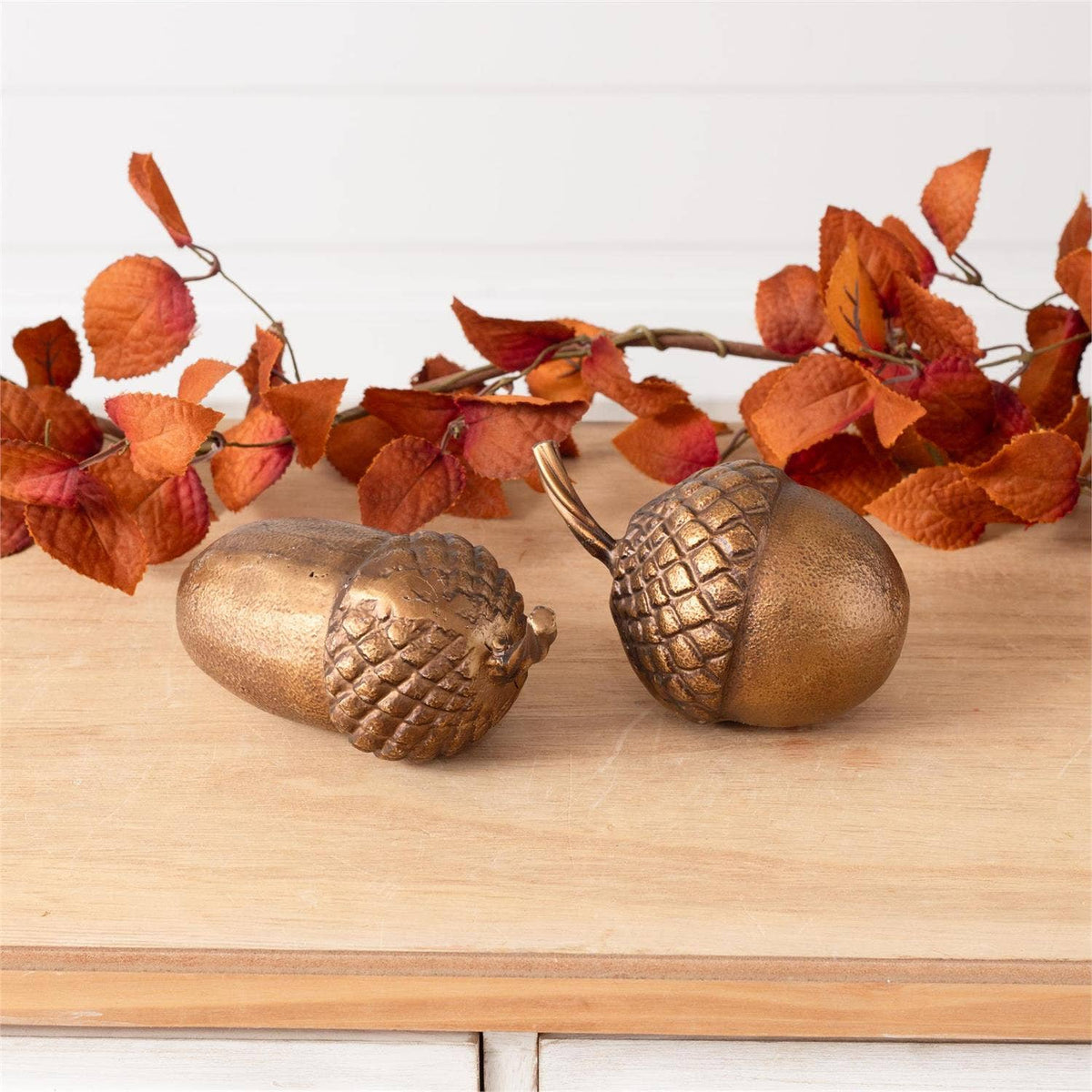 Brass Finish Acorn Accents - 2 Types (Each)