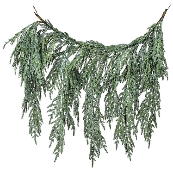 Artificial Dripping Natural Touch Norfolk Pine Garland - 40": Green
