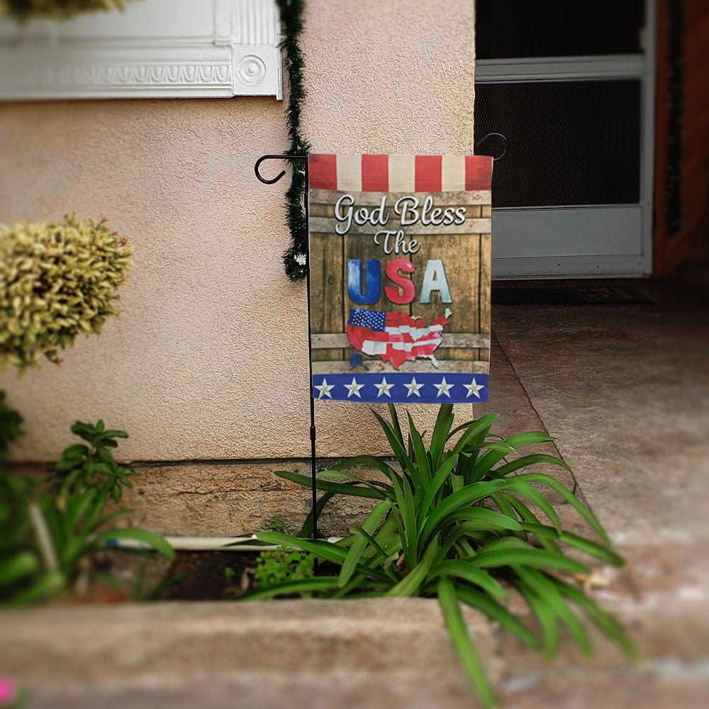 H&G Studios God Bless the USA 12x18in Garden Flag