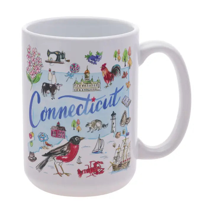Ct State Collection Ceramic 15 oz Mug Connecticut
