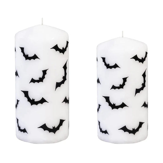 Halloween Bat Pillar Wax Candle