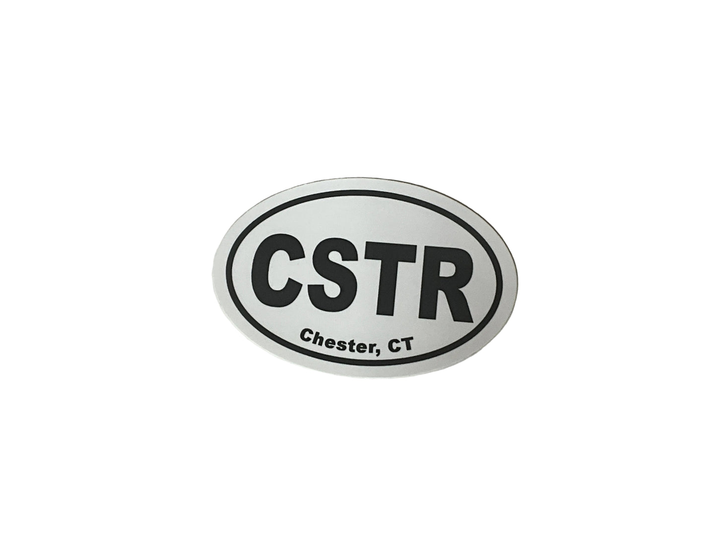 Chester CT Oval Sticker Vinyl Decal: 5"