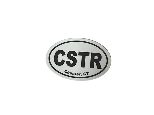 Chester CT Oval Sticker Vinyl Decal: 5"