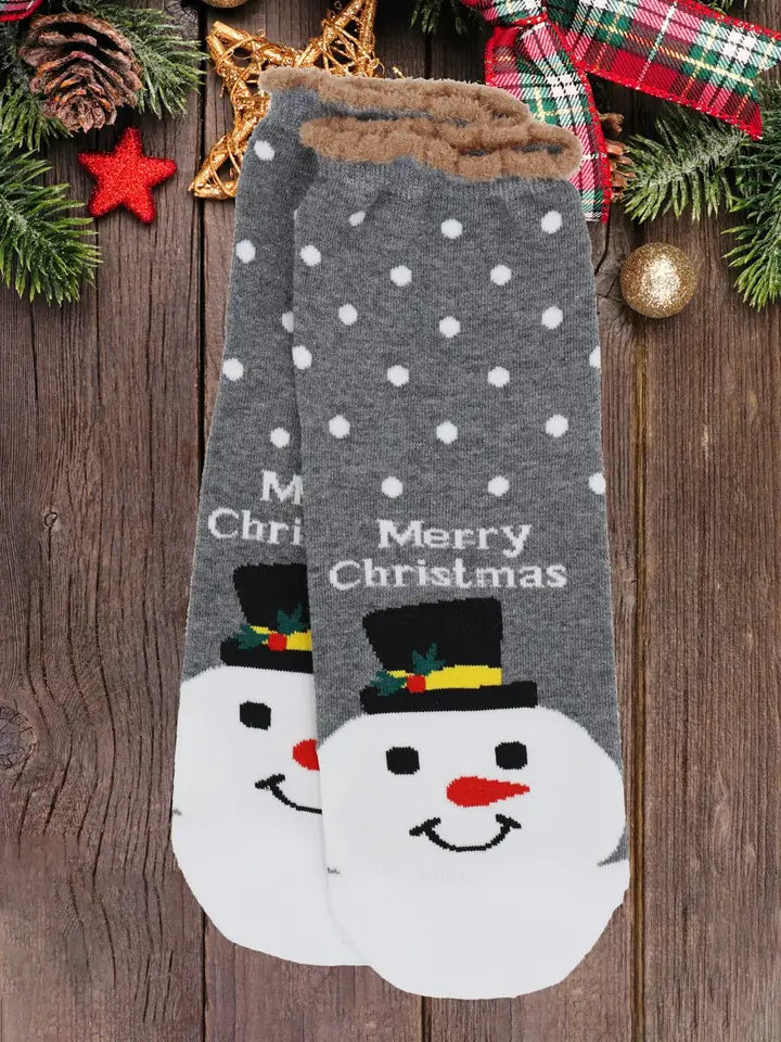 Assorted Fuzzy Christmas Socks