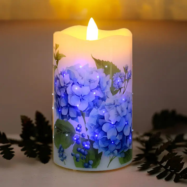 Fiber Optic Candle-Hydrangea