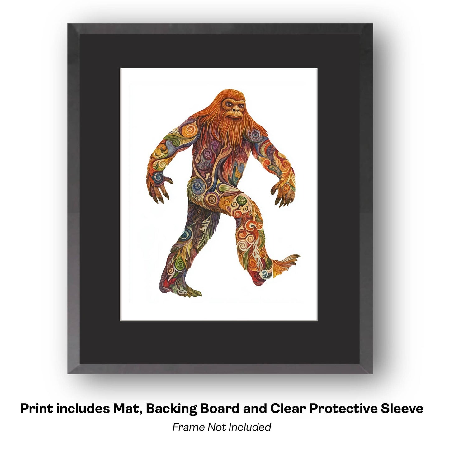 Bigfoot Banjo Bob by the Lake - Art Prints – 8″x10″ Artwork in 11″x14″ Mat