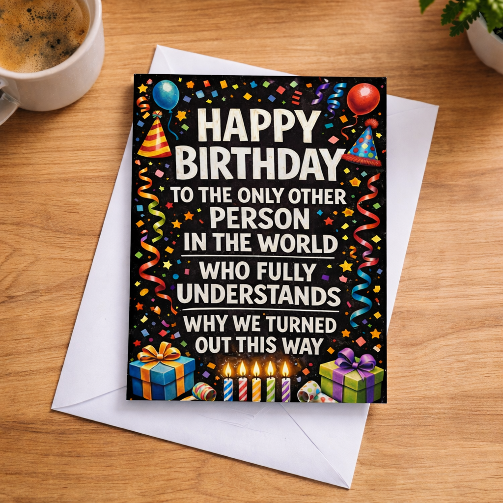 The Only Other Person Who Understands Birthday Card: Card and Envelope Only