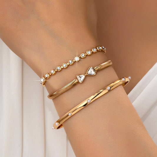 Herringbone Bow Bezels  & Open Cuff Bracelet | 80B1638: SET
