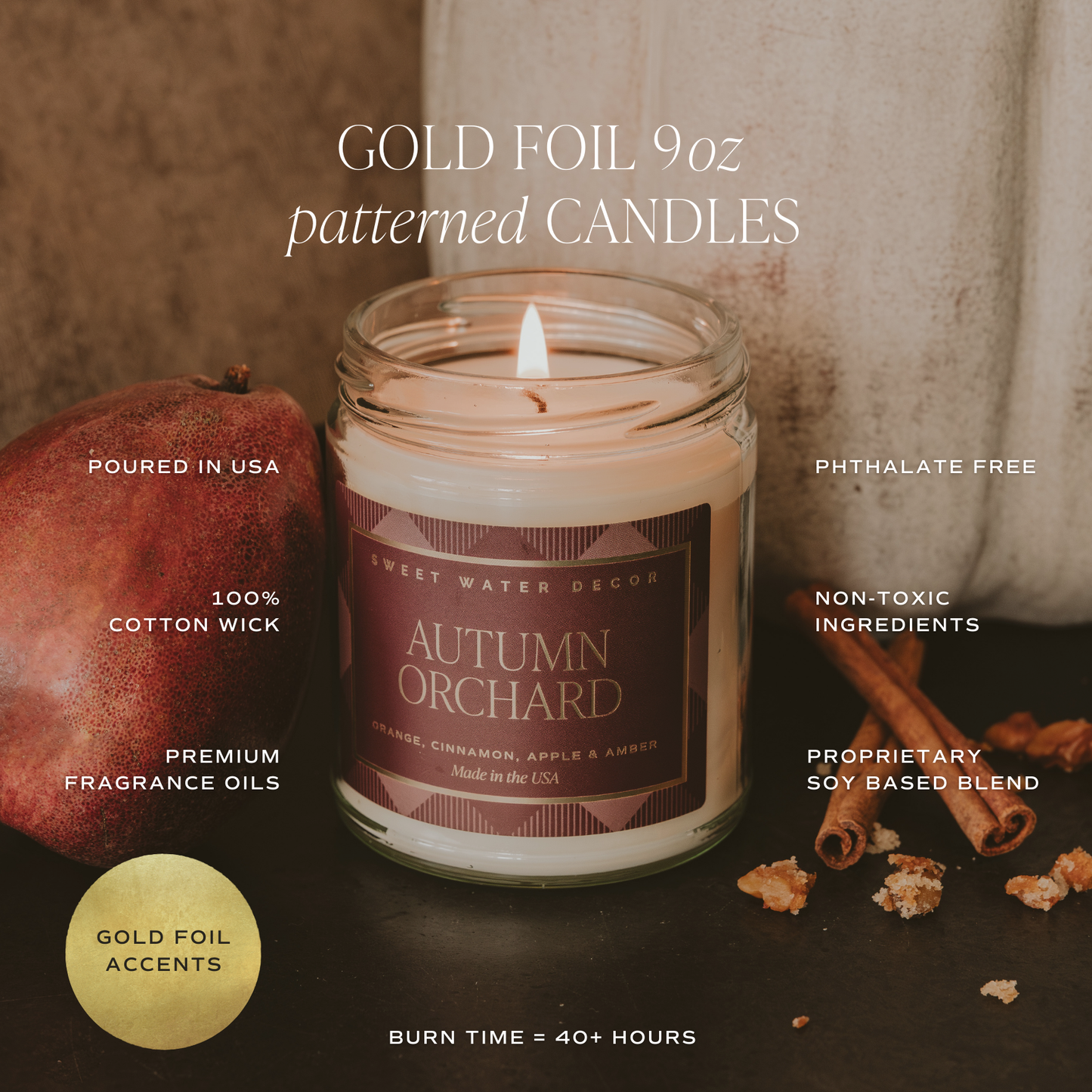 Autumn Orchard 9 oz Soy Candle