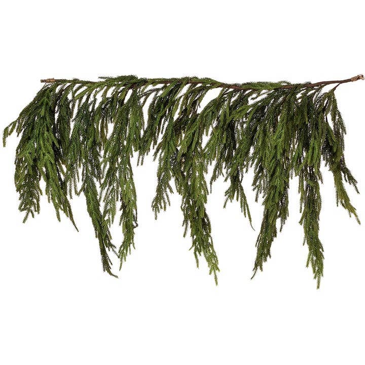 Artificial Dripping Natural Touch Norfolk Pine Garland - 40": Green